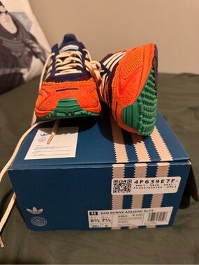 adidas Bad Bunny SL72 Orange Green Navy Running Shoes